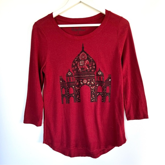 Lucky Brand Tops - LUCKY BRAND Boho Tunic T-Shirt w/ gold & black design